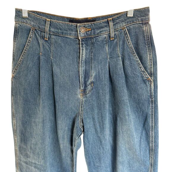 Veronica Beard Mia Wide Leg Trouser High Rise Sz 30 Blue Flare Boho Hippie - Picture 2 of 12